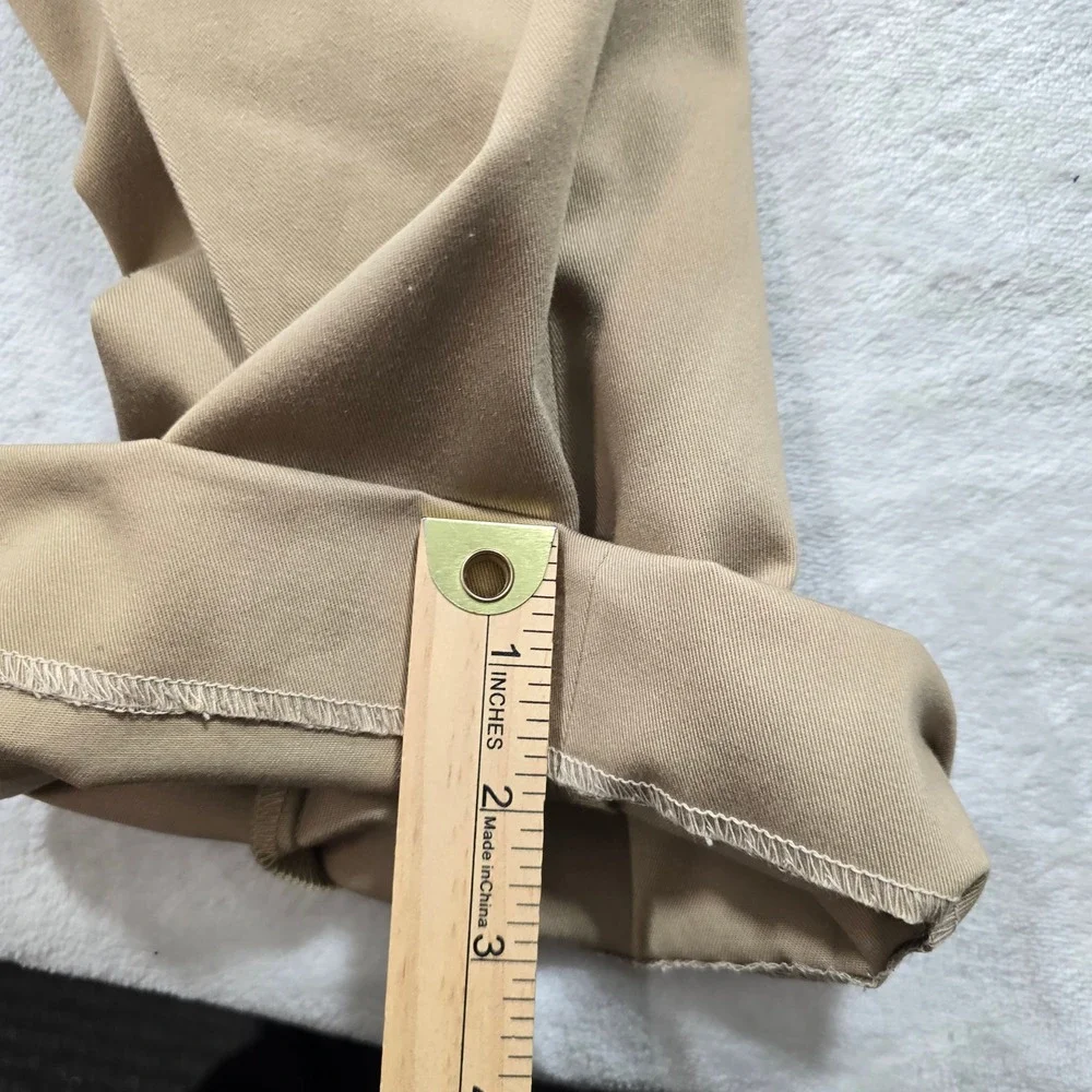 LL Bean Dress‎ Chino Pants Mens 36x35 Dark Khaki Tan Pleated Casual NEW